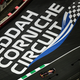 A photo of the Jeddah Corniche logo on the circuit in Saudi Arabia.